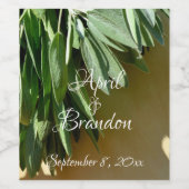 Elegante botanische kruiden wijn etiket (Enkel label)