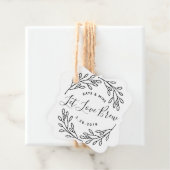 Elegante Botanische Laat Liefde Brouwen Trouwgunst Bedankjes Labels (In situ)