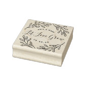 Elegante botanische laat-liefde-groei huwelijksgun rubberstempel (Stempel)