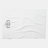 Elegante botanische laurier aangepaste monogram na theedoek (Horizontaal)