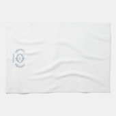 Elegante botanische laurier aangepaste naam stoffi theedoek (Horizontaal)