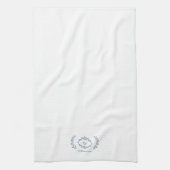 Elegante botanische laurier aangepaste naam stoffi theedoek (Verticaal)