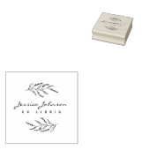 Elegante Botanische Lavander Ex Libris Custom Book Rubberstempel (Gestempeld)