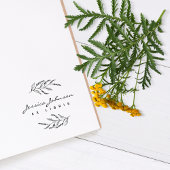Elegante Botanische Lavander Ex Libris Custom Book Rubberstempel