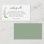 Elegante botanische lelie bloemenbruiloft die goed informatiekaartje (Voorkant / Achterkant)