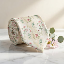 Elegante botanische lente bloemstuk stropdas