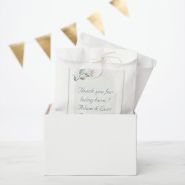 Elegante Botanische Liefde Bruiloft Bedankzakje