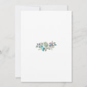 Elegante Botanische Liefde Bruiloft Kaart (Achterkant)