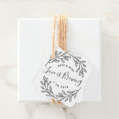 Elegante botanische liefde is het brouwen van brui bedankjes labels (In situ)