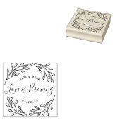 Elegante botanische liefde is in de maak huwelijks rubberstempel (Gestempeld)