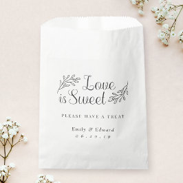 Elegante Botanische Liefde is Zoete Bruiloft Bedankzakje