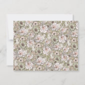 Elegante  Botanische Lijst bruiloft RSVP Kaart (Achterkant)