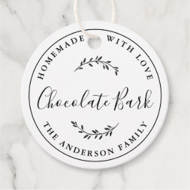 Elegante Botanische Logo Zelfgemaakt bakgeschenk Bedankjes Labels