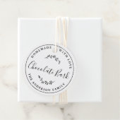 Elegante Botanische Logo Zelfgemaakt bakgeschenk Bedankjes Labels (In situ)