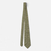 Elegante botanische luxe vintage saliegroene stropdas (Achterkant)