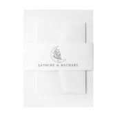 Elegante Botanische Maan en Sterren Bruiloft Uitnodigingen Wikkel (Voorkant Voorbeeld)