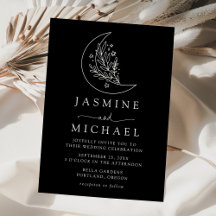 Elegante botanische maan- en sterrenbruiloft