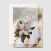 Elegante Botanische Magnolia Hoesje Blad Vellum Uitnodigingen (Offset (Koppel))