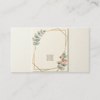 Elegante Botanische Minimalistische Trouw Uitnodig Informatiekaartje