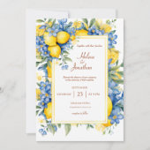 Elegante Botanische Moderne Bloemenbruiloft Kaart (Voorkant)