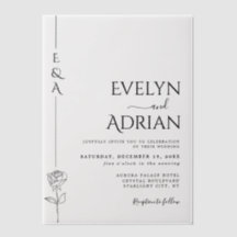 Elegante Botanische Moderne Minimalistische Trouwd