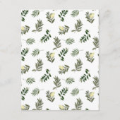 Elegante Botanische Moderne Rustieke Bruiloft Deta Informatiekaartje (Achterkant)