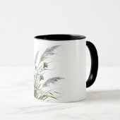 "Elegante Botanische Mok met Gouden Accenten" (Voorkant rechts)
