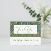 Elegante Botanische Monet Waterlelies Bruiloft Briefkaart (Staand voorkant)