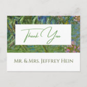 Elegante Botanische Monet Waterlelies Bruiloft Briefkaart (Voorkant)