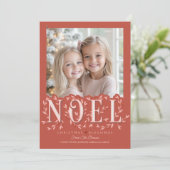 Elegante botanische monochromatische kerstfoto kaart (Staand voorkant)