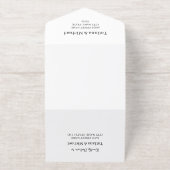 Elegante botanische monogram bogen bruiloft gouden all in one uitnodiging (Buiten)