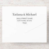 Elegante botanische monogram bogen bruiloft gouden all in one uitnodiging (Achterzijde)