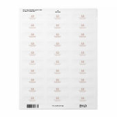 Elegante botanische monogram kam etiket (Full Sheet)