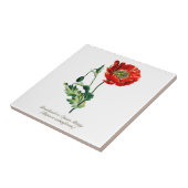 Elegante Botanische Opium Poppy Flower Tegeltje (Zijkant)