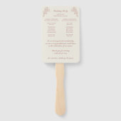 Elegante Botanische Orchidee Wedding Ceremony Prog Handwaaier (Achterkant)