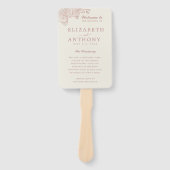 Elegante Botanische Orchidee Wedding Ceremony Prog Handwaaier (Voorkant)