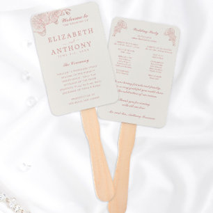 Elegante Botanische Orchidee Wedding Ceremony Prog Handwaaier