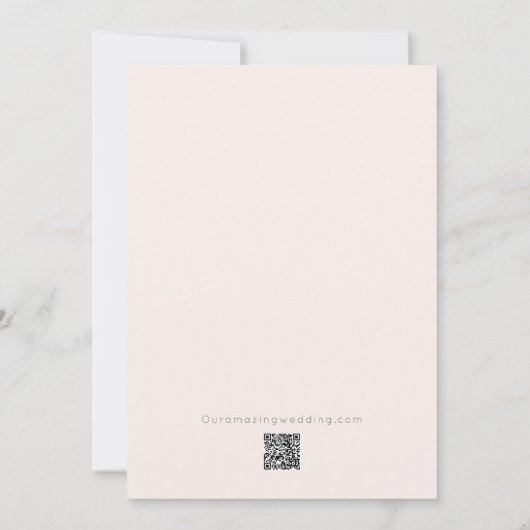 Elegante botanische papavers QR code uitnodiging (Achterkant)