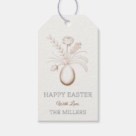 Elegante botanische Pasen gepersonaliseerde cadeau Cadeaulabel