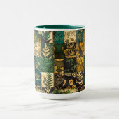✨Elegante botanische patchwork bloempatroonontwerp Mok (Midden)