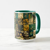 ✨Elegante botanische patchwork bloempatroonontwerp Mok (Voorkant rechts)