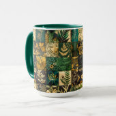 ✨Elegante botanische patchwork bloempatroonontwerp Mok (Voorkant links)