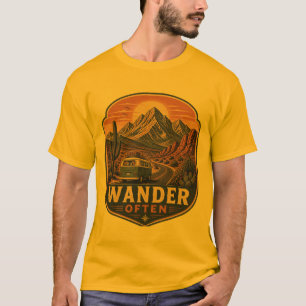 Elegante Botanische Perzische Kat Vintage T-Shirt