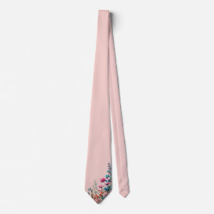 Elegante botanische plaatsing print stropdas