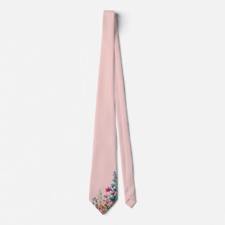 Elegante botanische plaatsing print stropdas