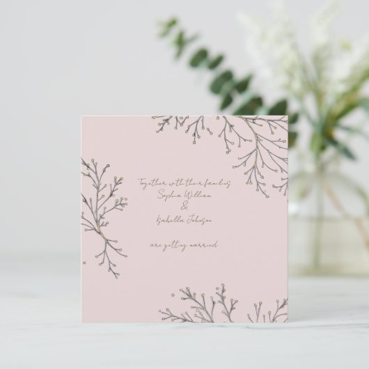 Elegante botanische platte Kaart (Staand voorkant)