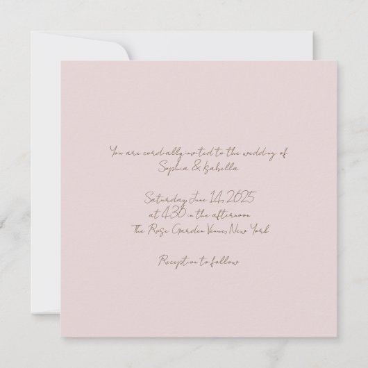 Elegante botanische platte Kaart (Achterkant)