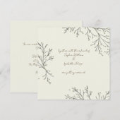 Elegante botanische platte Kaart (Voorkant / Achterkant)