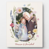 Elegante Botanische Portretplaat Fotoplaat (Voorkant)