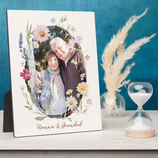 Elegante Botanische Portretplaat Fotoplaat (Zijkant)